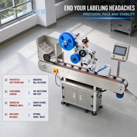 Machine d'étiquetage automatique horizontale pour bouteilles cylindriques instables, alimentation et étiquetage à grande vitesse