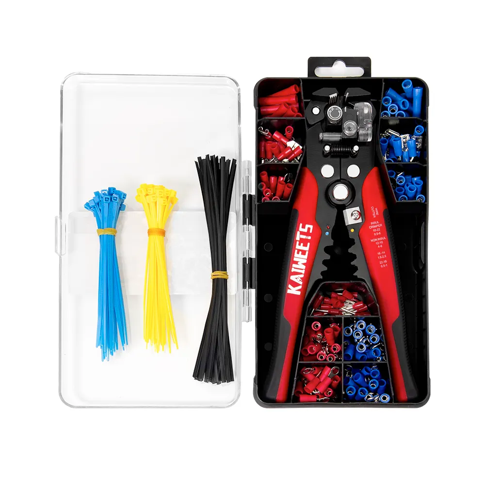 KAIWEETS KWS-302 Crimping Tool Set Multi-function Cable Cutter and Wire Stripper Terminal Crimping Tool Set