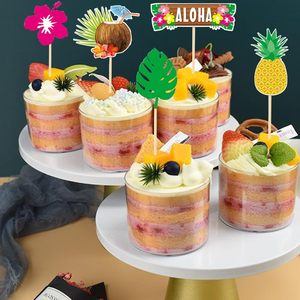 Adornos para Cupcakes Hawaianos, Decoración de <span class=keywords><strong>Pastel</strong></span> con Piña, Flor y Flamenco Hawaianos para Fiestas de Verano con Temática Hawaiana, Suministros para Bodas y <span class=keywords><strong>Cumpleaños</strong></span> - Product Image 3