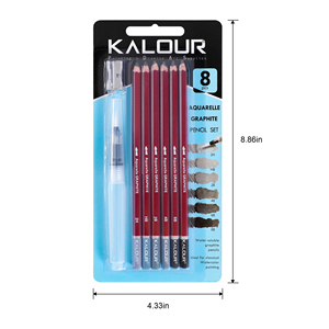 KALOUR - Juego de 6 Lápices de Dibujo de Alta Calidad <span class=keywords><strong>con</strong></span> Núcleo Suave, Solubles <span class=keywords><strong>en</strong></span> <span class=keywords><strong>Agua</strong></span>, de Grafito y Acuarela para Artistas - Product Image 6
