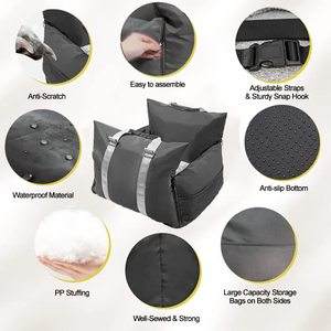 Wasserdichter Umweltfreundlicher Moderner Hunde-Autositz Reise-Hundebett für Kleine und Mittlere Hunde Welpen Abnehmbar und Waschbar Haustierzubehör - Product Image 3