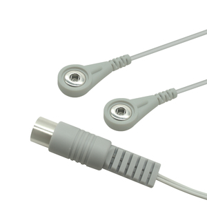 カスタマイズされたDin 5P男性から2リード3.5mm女性スナップECGケーブルスプリングコイルスナップケーブル - Product Image 2