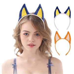 Serre-têtes en plastique unisexe taille unique pour toute la famille, motif <span class=keywords><strong>dessin</strong></span> <span class=keywords><strong>animé</strong></span>, oreilles de berger, style <span class=keywords><strong>Bluey</strong></span>, vente en gros - Product Image 4