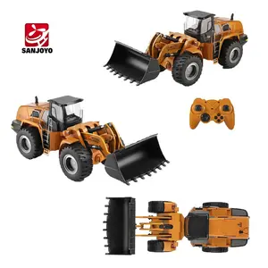 WL Toys SJY-14800 1/14 RC Metal Min Excavator Loader Remote Control Car Bulldozer Toy With Music Light For Boys
