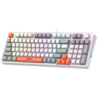 Teclado Mecánico para Juegos RAIKU GK98 de 98 Teclas, Interruptores Azules, Retroiluminación RGB, Cable USB Desmontable para PC y Esports