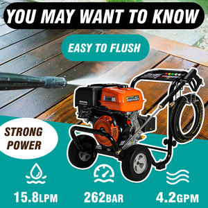 Idropulitrice a Benzina OME 3800psi/262bar con Pompa Triplex, 4 Ugelli, <span class=keywords><strong>Motore</strong></span> 7hp per Uso Domestico - Product Image 3