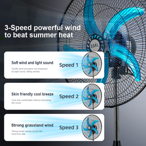 Ventilador Industrial de Alta Potencia de 18 Pulgadas: Ventilador de Alto Flujo de Aire para Uso en Fábricas y Comercios, Pedestal Doméstico con Oscilación y Alto Flujo de Aire - Product Image 2
