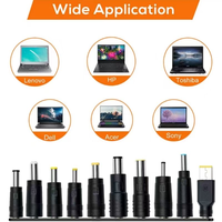 Ensemble d'alimentation pour ordinateur portable universel FJGEAR 100W PD, câble USB C tressé de 2 m, adaptateurs DC 10 en 1 pour différents modèles d'ordinateurs portables
