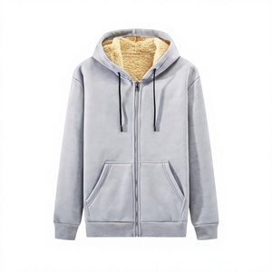 Men's Winter Loose Fleece-Lined Thickened Hooded Pullover Sweatshirt Digital Printing 100% Cotton Anti-Pilling Solid 400g - Product Image 4