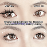 Cils entiers BQI, une seule pièce, aspect naturel, denses, faux cils, légers, confortables à porter