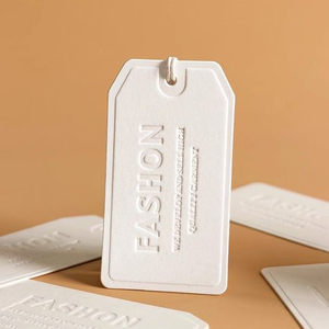 Étiquettes de prix en papier gaufré personnalisées écologiques, colorées, pour vêtements, chemises, chaussures, sacs – Vente en gros spéciale - Product Image 1