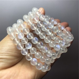 Fast Shipping Natural Blue Moonstone <strong>Ball</strong> <strong>Bracelet</strong> Crystal Stone Female Fashion Ornament - Product Image 2