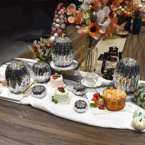 Disco <b>Mirror</b> Glass Reflective Pumpkin Laser Glitter Pumpkin Model for Halloween Wedding Bar KTV Photography Ornaments - Product Image 6