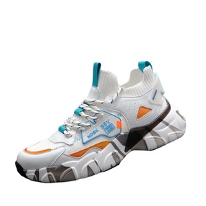 Calzado deportivo informal al por mayor, económico y de alta calidad, con tejido de malla con nervaduras, logotipo personalizado, calzado deportivo para hombre - Product Image 4