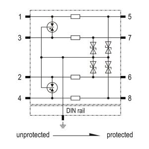 24V 4 líneas 0-20mA 4-20mA Telebahn <span class=keywords><strong>Control</strong></span> industrial Protección contra sobretensiones SPD Protector contra sobretensiones de bajo voltaje - Product Image 3