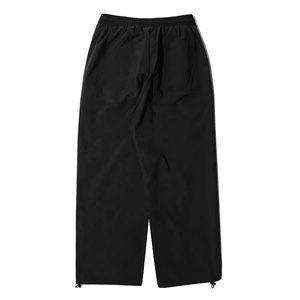 Black Side Stripe Track <b>Pants</b> Mens Loose Fit Windbreaker <b>Pants</b> Quick Dry Polyester Casual Joggers with Adjustable Drawstring - Product Image 2