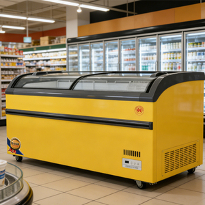 Congelador de exhibición con puerta corrediza de vidrio, directo de fábrica, para helados, carne y como congelador tipo isla para supermercado - Product Image 5