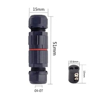 Connecteur étanche miniature sans vis IP68 CDF-M3 2-3 broches pour éclairage extérieur 300V 16A câble 4-7mm