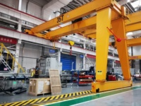 Pont roulant semi-portique à double portique économique 3-10 tonnes avec moteur, roulement, boîte de vitesses, certifié CE ISO, hauteur de levage 36M