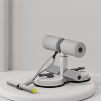 Barre de fitness à domicile à ventouse pour sit-ups, support de pied au sol en acier, barre portable pour sit-ups et pompes, dispositif d'assistance