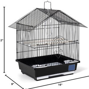 <span class=keywords><strong>Vente</strong></span> chaude Petite cage à oiseaux pliable en fil métallique Produits pour animaux de compagnie Cage à oiseaux avec poignée pour la maison ou les voyages - Product Image 3