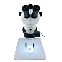 Professional ZM0850T-R1 LED Zoom 0.8X-5.0X Zoom Engraving Trinocular Stereo Microscope Microscope for Mobile Repair & Soldering