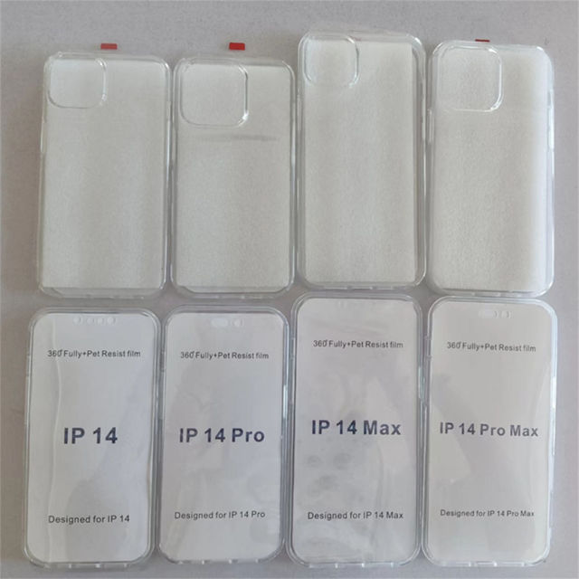 Transparent Crystal TPU Phone Case for iPhone 16E 16 15 14 13 12 Plus 11 Pro 7 8 6S Plus SE 2 in 1 360 Double Side Full Cover