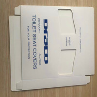Boîte cadeau rigide en papier recyclable pour la vente en gros, avec revêtement UV et gaufrage, logo personnalisé, pour élégantes housses de siège de toilette