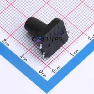 TS016-TBW1FH14.5 Tactile Switch SMD-4P,12x12mm Switch Single Pole Single Throw Round Button 2.5N Vertical Mount - Product Image 2