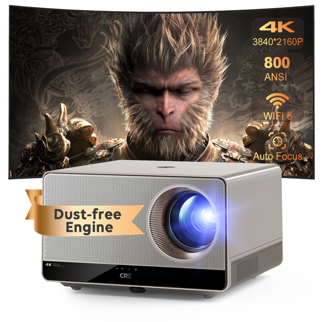 Native 4K U1 Projector - 800ANSI Android 12 WiFi6 | Auto Smart Correction, 2*HDMI2.1, MaliG51 GPU