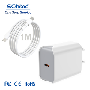 อะแดปเตอร์ชาร์จผนังแบบส่วนตัว 2 ชิ้น 20 วัตต์ ปลั๊กแบบ US สาย USB C 60 วัตต์ บรรจุในถุง PE หนึ่งใบ สำหรับชาร์จโทรศัพท์มือถือ - Product Image 1