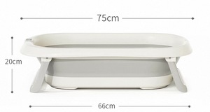 Ensemble <span class=keywords><strong>de</strong></span> baignoire pour bébé nouveau-né, design portable, plastique souple PP et TPE avec capteur <span class=keywords><strong>de</strong></span> température, baignoire pliable - Product Image 5