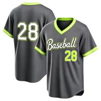 Maillot de baseball col en V vierge personnalisable avec logo et numéro par sublimation, en maille polyester respirante, pour hommes et jeunes, fourniture directe usine