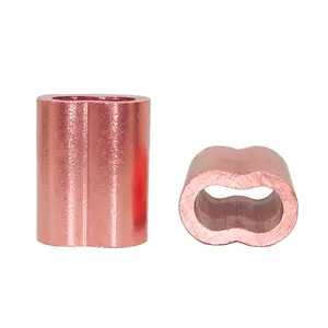 Plain Copper Oval Swage Sleeve For Steel Wire Rope Pressing