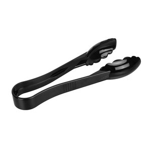 Resistente duro PC utensili da servizio in plastica grande insalata pinza per cucina festa cibo Buffet di plastica nera per servire Clip smerlato - Product Image 3