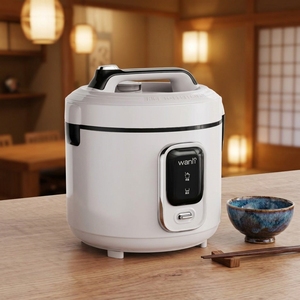 Factory Direct 6L White Drum Rice Cooker With Accessories for Traditional Cooking - Product Image 1
