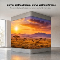 Module d'affichage LED flexible 320x160mm, panneau d'écran LED intérieur créatif à service frontal magnétique, pas de pixel 1.25mm-3.07mm, 600CD