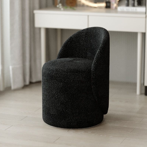 Tabouret rotatif moderne Dressing Simple Chambre à coucher Chaise de loisirs Dossier Table de maquillage domestique Maquillage de vestiaire rouge subtil - Product Image 4