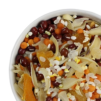 Porridge aux fruits mélangés, arôme sucré, texture onctueuse, servir chaud ou froid, dessert congee, emballage en vrac, vente en gros, 750g