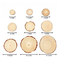 Tranches de bois naturel inachevées pour bricolage Arts & Crafts Pièces et disques en bois ronds Jetons vierges peints