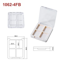 Conteneur vide pour maquillage, emballage vide, 4 couleurs, fard à paupières, rouge à lèvres, anticernes, palette OEM, imperméable, kit de fard à paupières 6 en 1