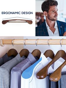 Appendiabiti in <span class=keywords><strong>Legno</strong></span> di Alta Qualità con Logo Personalizzato <span class=keywords><strong>per</strong></span> <span class=keywords><strong>Abiti</strong></span> e Vestiti - Product Image 3