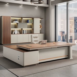 Muebles de Oficina Ejecutivos de Alta Gama, Escritorio de Oficina Moderno y Lujoso para Uso Administrativo, Escritorio y Silla para Gerentes - Product Image 2