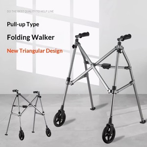 Wholesale Price Aluminum Patient Health Care Walking Aid Senior Rollator Walker with Handle and Brakes for Elderly - Product Image 1