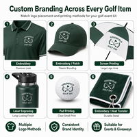 Conjunto de Uniforme de Golf Personalizado con Camiseta Polo, Gorra, Visera, Guante, Toalla y Bolsa Deportiva para Equipos y Marca del Club
