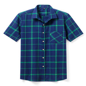 Chemises Oxford pour hommes 100% coton respirantes, nouvelles chemises décontractées à manches courtes, à carreaux, rayées, col carré, été - Product Image 3