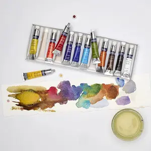 Winsor & Newton-pintura de acuarela para colorear, 12 colores, para Artista