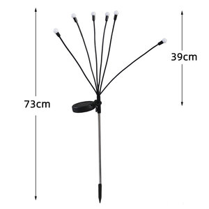 ソーラーLED蛍ライト 屋外ガーデン雰囲気 IP65防水 ステンレス鋼 モーションセンサー 360度ビーム角 - Product Image 2