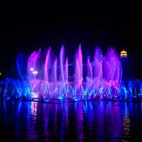 Fontaine lumineuse LED colorée Water Faery, grande taille personnalisée, style moderne, en acier inoxydable 304, pour décoration de jardin commerciale