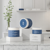 Vente en gros de pots ronds en plastique PET de 4oz à 8oz Crème pour le visage recyclée Soins des cheveux Cosmétiques pour les soins de la peau Matériau cosmétique vide écologique